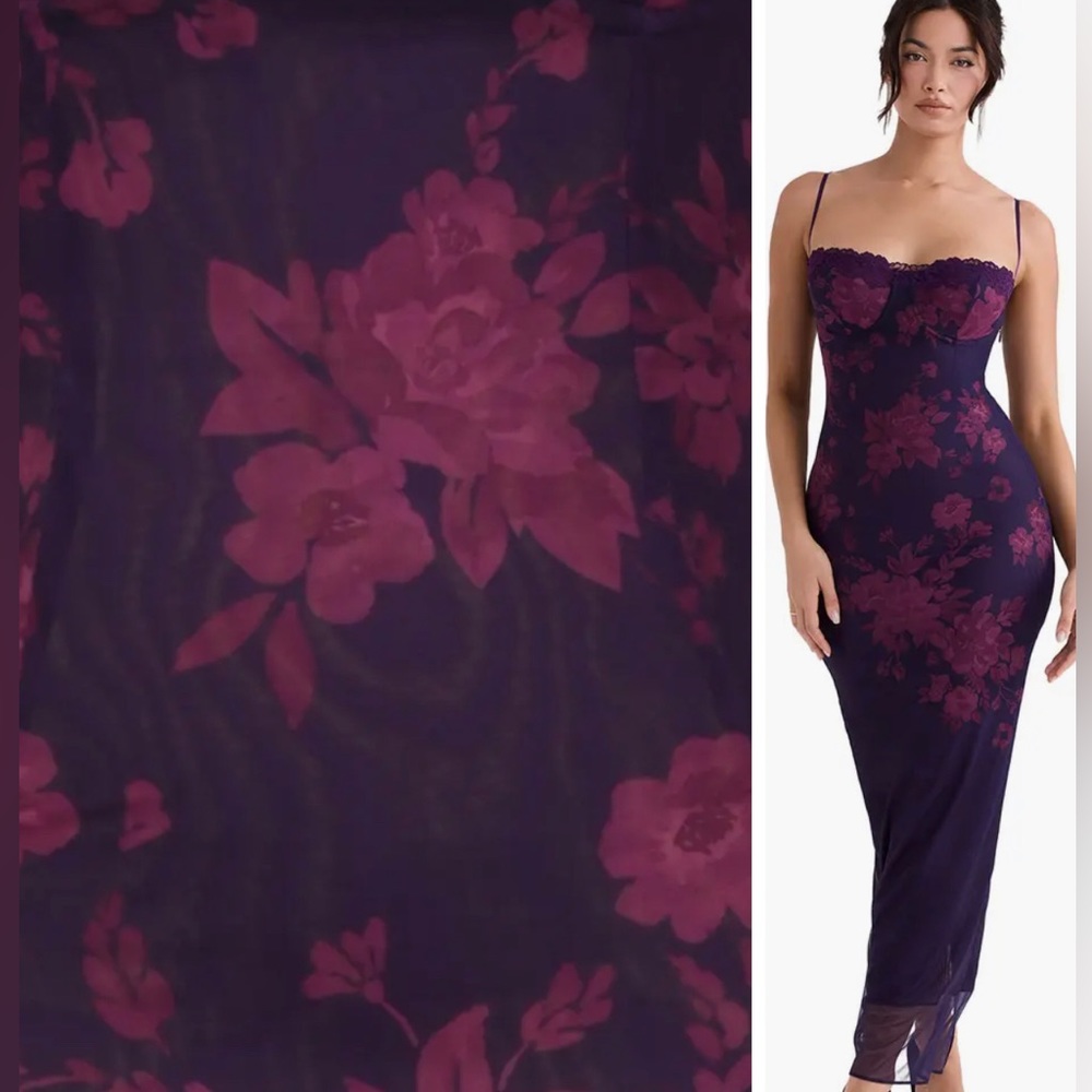House of CB Aiza Grape Dress